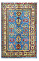 Hand-Knotted Afghani Kazak Wool Rug – 3’11″  x  6’0″