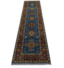 Hand-Knotted Afghani Kazak Wool Rug – 2’9″  x  9’9″
