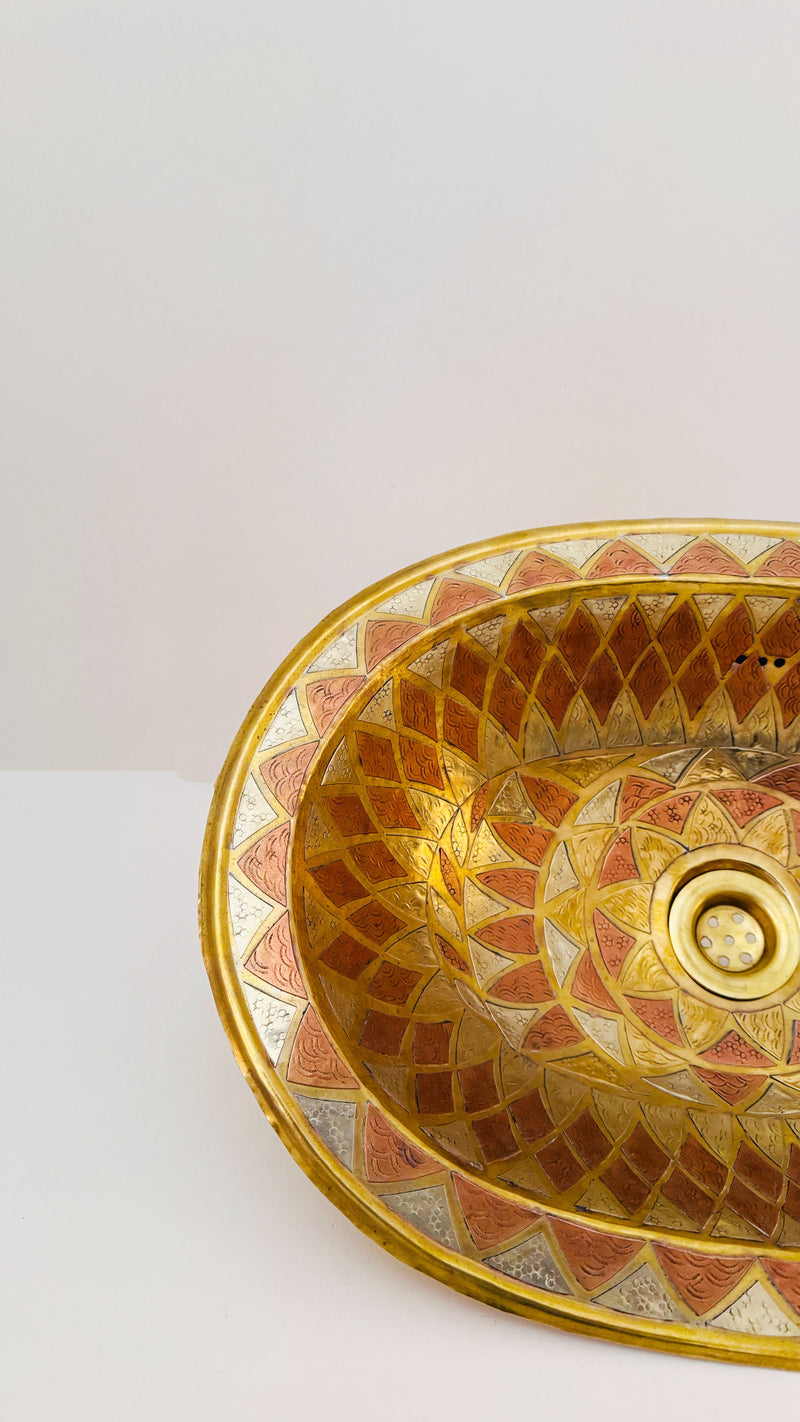 Oval Sink - Unlacquered Brass Oval Drop-In Sink