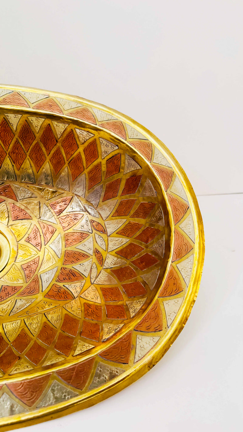 Oval Sink - Unlacquered Brass Oval Drop-In Sink