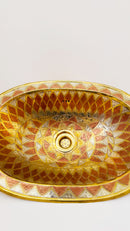 Oval Sink - Unlacquered Brass Oval Drop-In Sink