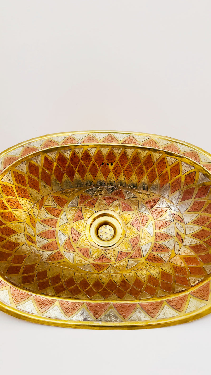 Oval Sink - Unlacquered Brass Oval Drop-In Sink