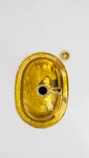 Oval Sink - Unlacquered Brass Oval Drop-In Sink