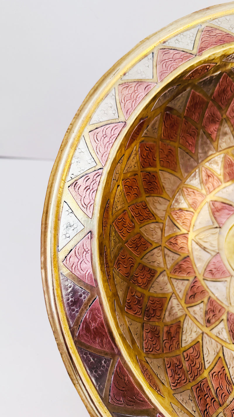 Round Bathroom Sink - Moroccan Copper & Brass Sink