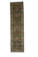 Hand-Knotted Afghani Kazak Wool Rug – 2’7″  x  9’8″
