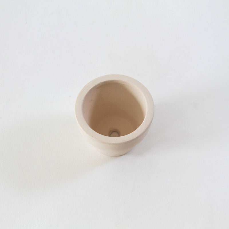 2'' White Clay Pot