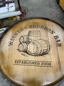 Open Face Whiskey Barrel Cabinet