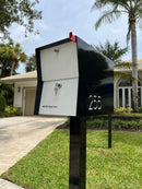 NEW! The Retrobox Locking Package Dropbox in JET BLACK - Modern Mailbox