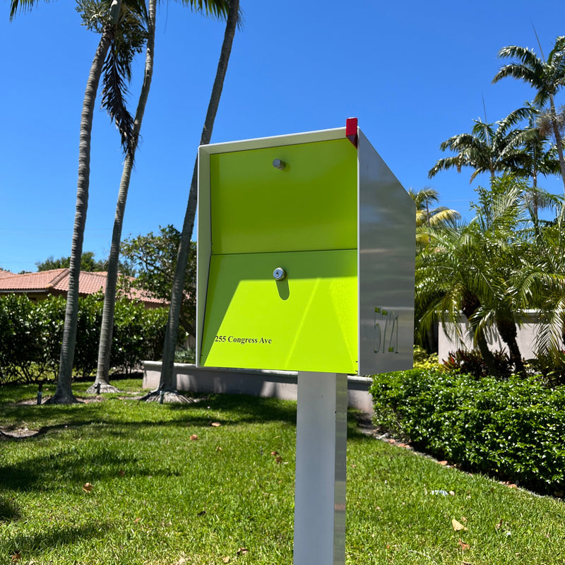 NEW! The Retrobox Locking Package Dropbox in ARCTIC WHITE - Modern Mailbox