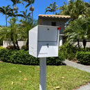 NEW! The Retrobox Locking Package Dropbox in ARCTIC WHITE - Modern Mailbox