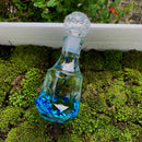 Moss Ball Aquarium Romantic Marimo Moss Balls Glass Bottle Aquarium With Lid Love Plants for Beginners for Couples Blue