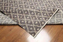 9' x 12' Hand knotted Oriental Area rug Wool full pile Modern Ikat Gray 9x12 ft