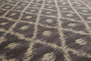 9' x 12' Hand knotted Oriental Area rug Wool full pile Modern Ikat Gray 9x12 ft