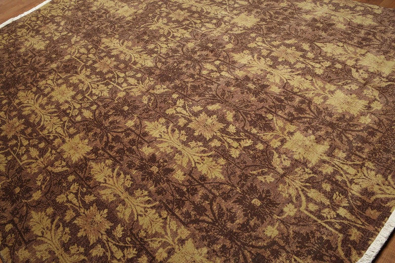 9' x 12' Hand knotted 100% Wool pile Oriental Area Rug Transitional 9x12 Brown