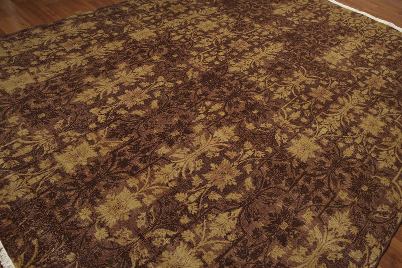 9' x 12' Hand knotted 100% Wool pile Oriental Area Rug Transitional 9x12 Brown