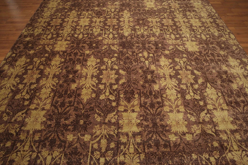 9' x 12' Hand knotted 100% Wool pile Oriental Area Rug Transitional 9x12 Brown