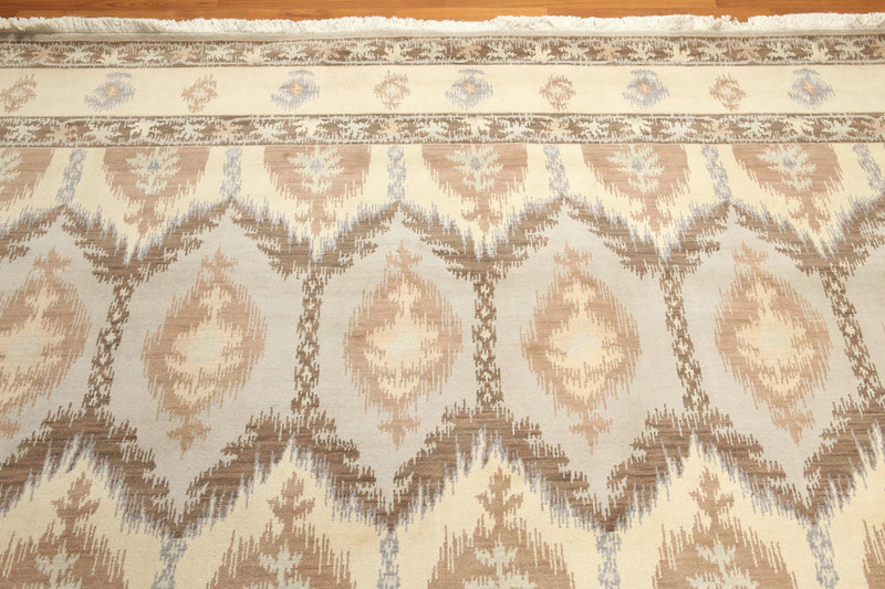 9' x 12' Hand knotted Wool Traditional Oriental Area Rug full pile 9x12 Beige