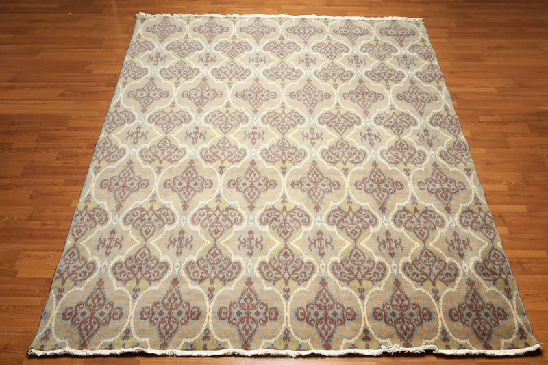 9' x 12' Hand Knotted Wool Transitional Oriental Area Rug Full Pile 9x12