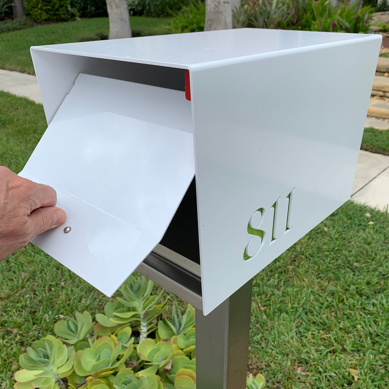 The Original UptownBox in JET BLACK - Modern Mailbox
