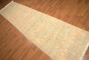 3'x12' Hand Knotted Runner 100% Wool Traditional Oriental Area Rug Beige