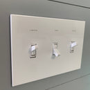 CleanPlate Classic Wall Plate in Contemporary White for Toggle Switches