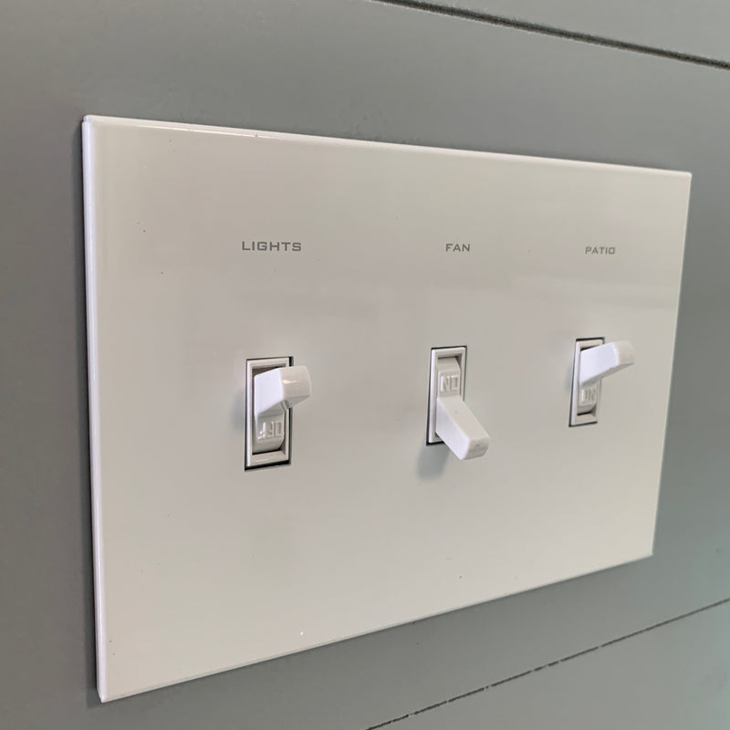 CleanPlate Classic Wall Plate in Contemporary White for Toggle Switches
