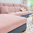 Stretch Couch Cushion Covers, Washable Chaise Lounge Sofa Slipcover, Elastic Furniture Protector for Pets, Kid