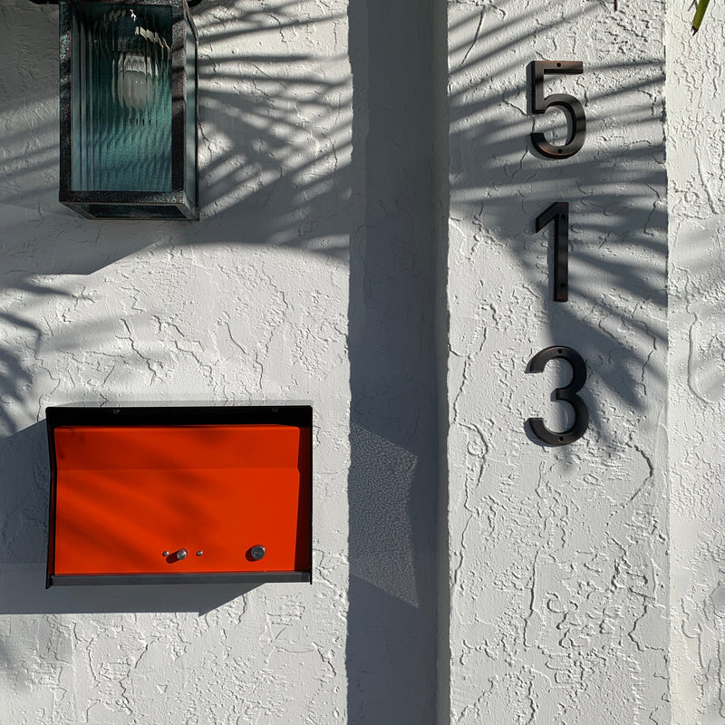 RetroBox Locking Wall Mount Mailbox in JET BLACK