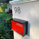 RetroBox Locking Wall Mount Mailbox in JET BLACK