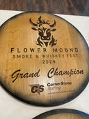 Custom Engraved Whiskey Barrel Head for Wedding or Anniversary