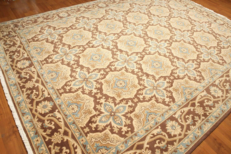 9' x 12' Traditional Oriental Area Rug 100% New Zealand wool New Beige