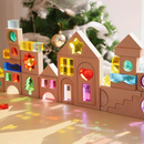 45-Piece Dreamlight Village Lucite Block Set with Wooden Tray