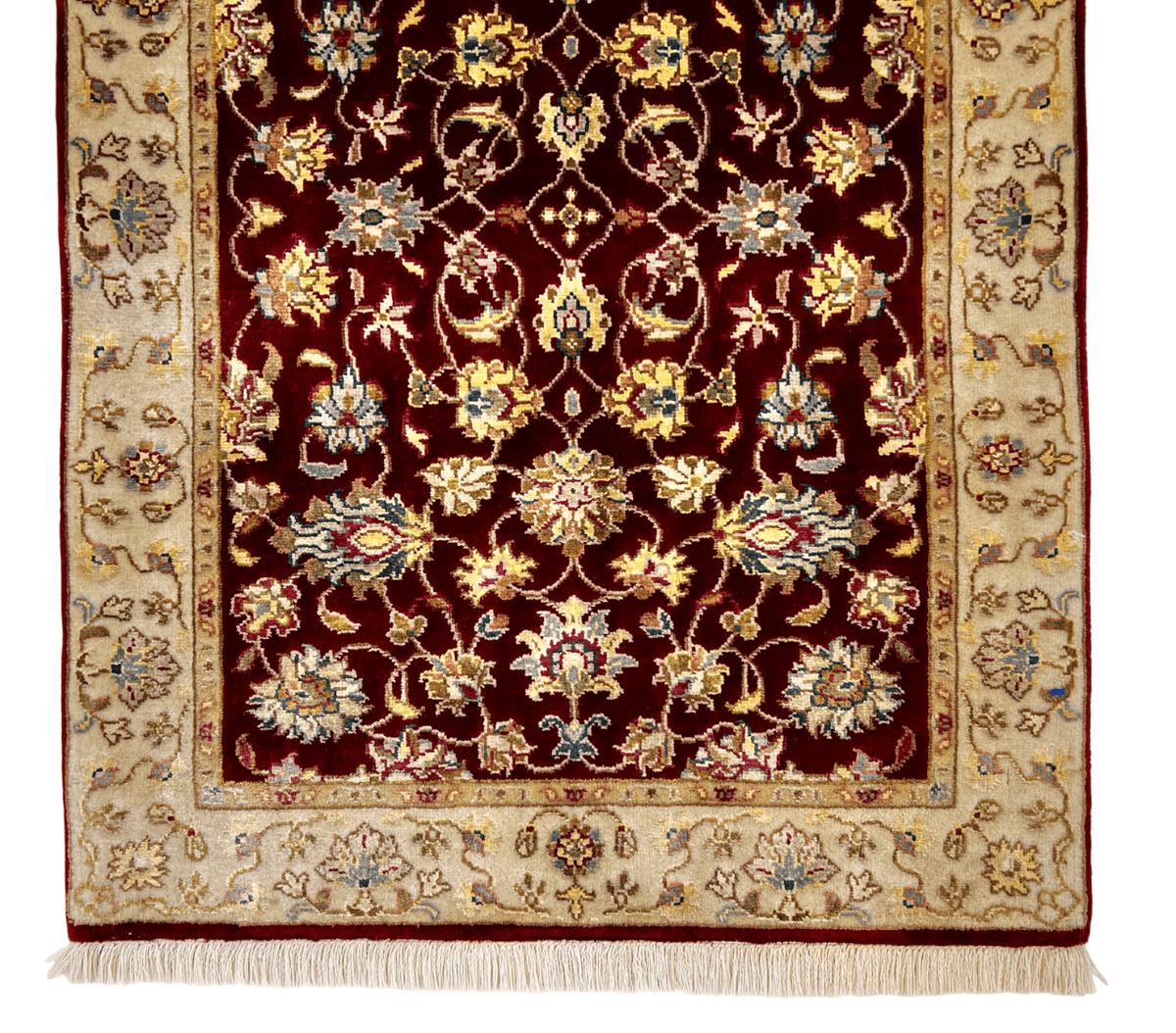 Wool w. silk Kumkapi red/gld 2x3, photo 2 of 5