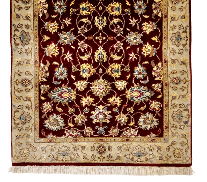 Wool w. silk Kumkapi red/gld 2x3, photo 2 of 5