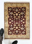 Wool w. silk Kumkapi red/gld 2x3