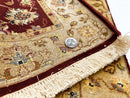 Wool w. silk Kumkapi red/ltgld 2x3