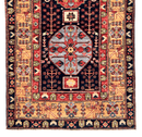 Afghan Heriz (3'x10' Runner) navy/gold/red
