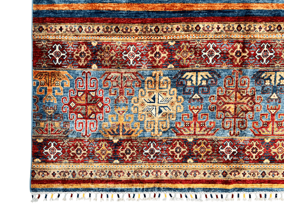Khorjin (6'01"x8'07") blue/mulitcolor, photo 2 of 10