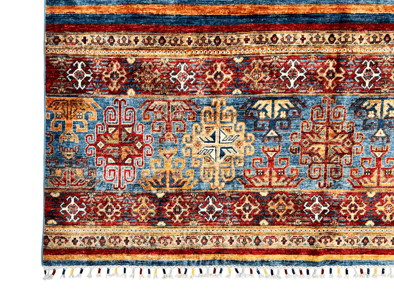Khorjin (6'01"x8'07") blue/mulitcolor, photo 2 of 10