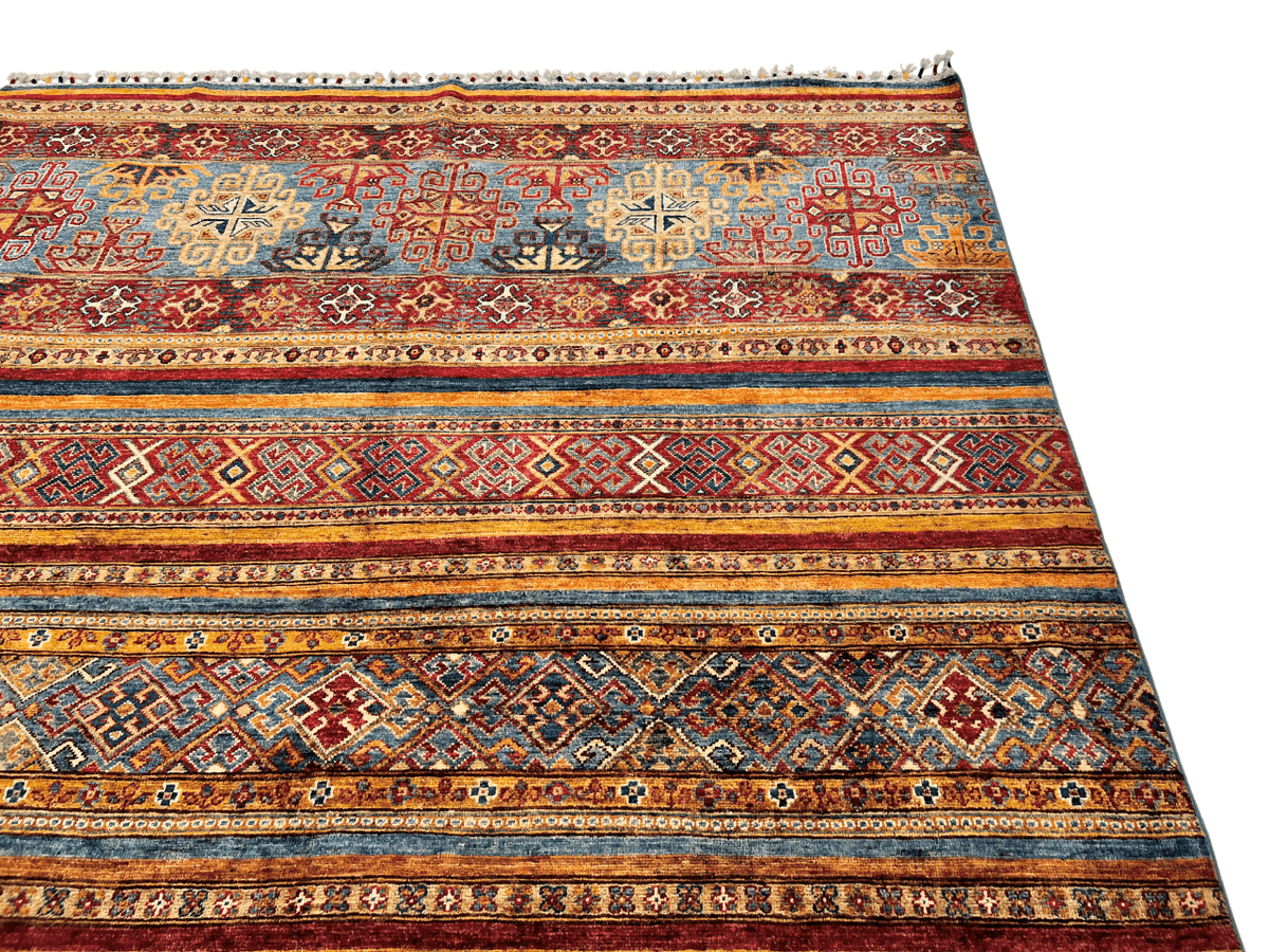 Khorjin (6'01"x8'07") blue/mulitcolor, photo 7 of 10