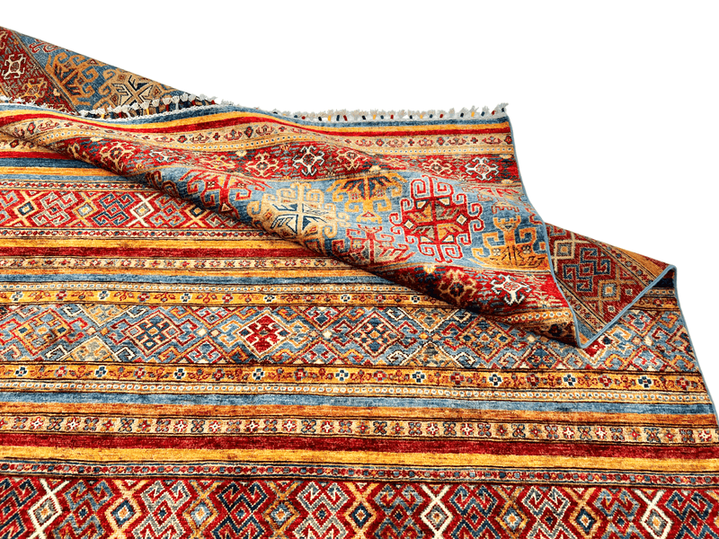Khorjin (6'01"x8'07") blue/mulitcolor, photo 8 of 10
