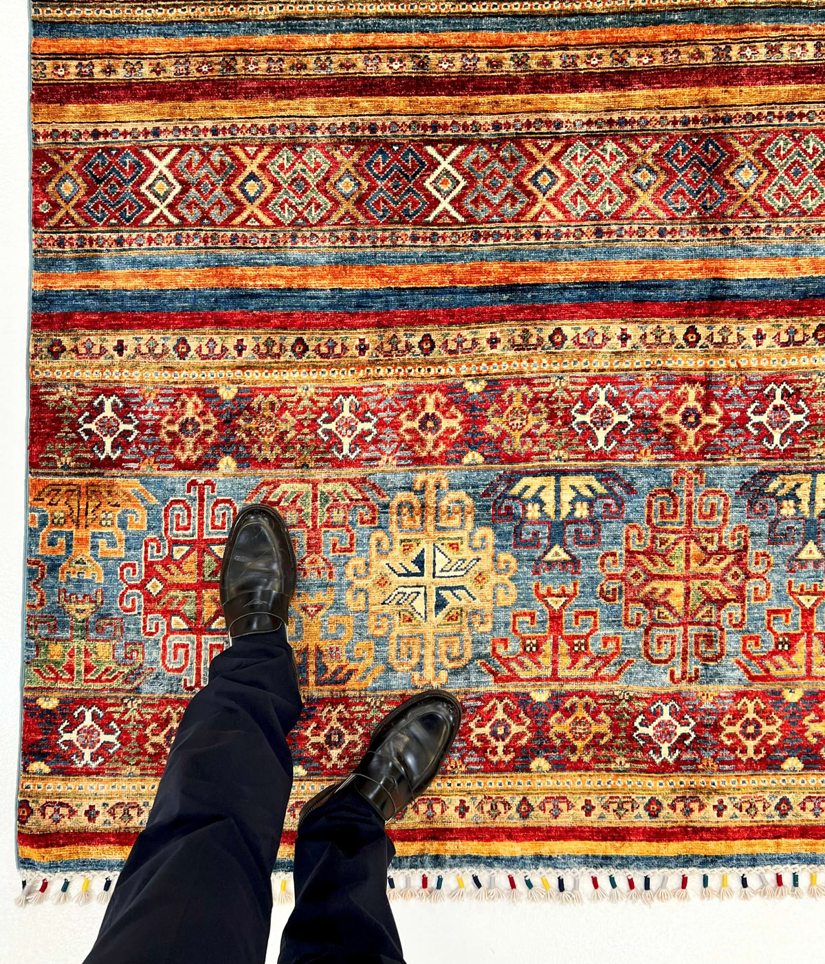 Khorjin (6'01"x8'07") blue/mulitcolor, photo 10 of 10