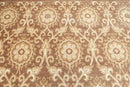 9' x 12' hand knotted Wool Damask Pattern Oriental Area Rug full pile 9x12 Brown