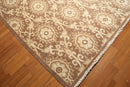 9' x 12' hand knotted Wool Damask Pattern Oriental Area Rug full pile 9x12 Brown