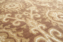 9' x 12' hand knotted Wool Damask Pattern Oriental Area Rug full pile 9x12 Brown