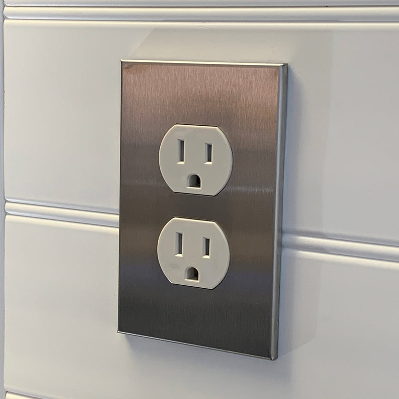 CleanPlate Classic Wall Plate in Stainless Steel for Toggle Switches