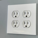 CleanPlate Classic Wall Plate in Contemporary White for Toggle Switches