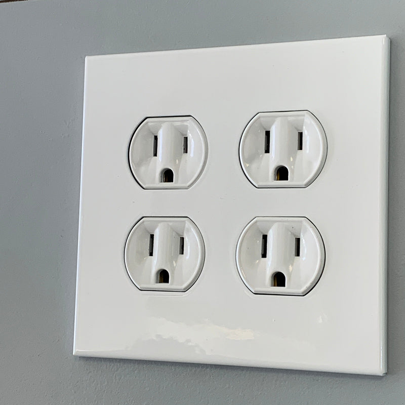 CleanPlate Classic Wall Plate in Contemporary White for Toggle Switches