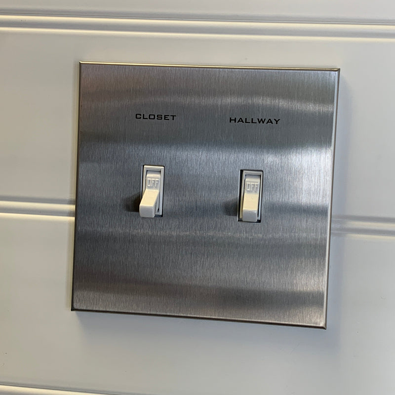 CleanPlate Classic Wall Plate in Stainless Steel for Toggle Switches