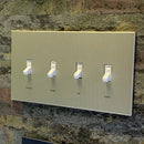 CleanPlate Classic Wall Plate in Midcentury Gold for Toggle Switches